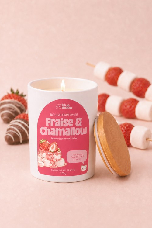 Bougie parfumée - Chamallow & Fraise