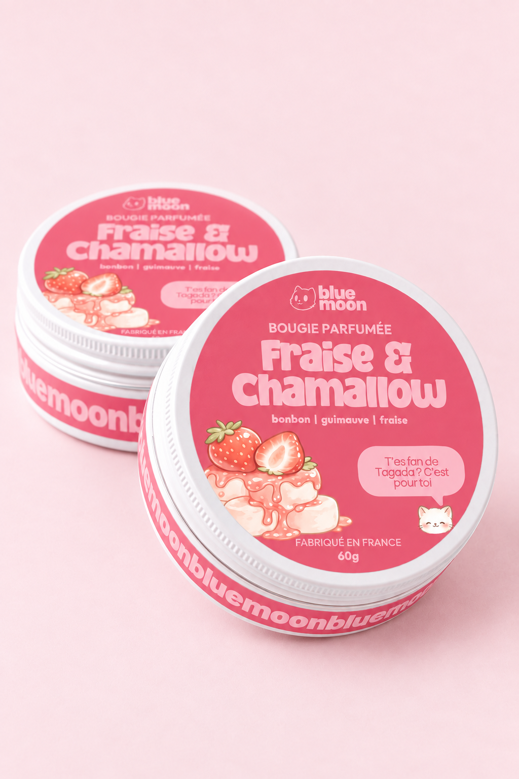Bougie parfumée - Fraise & Chamallow