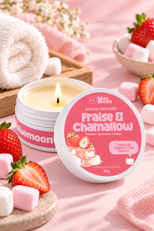 Bougie parfumée - Fraise & Chamallow