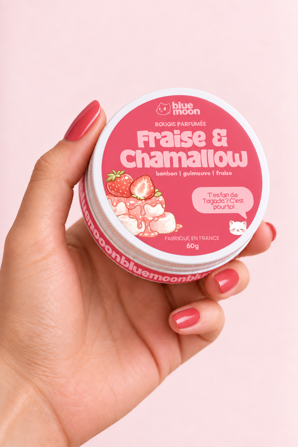 Bougie parfumée - Fraise & Chamallow