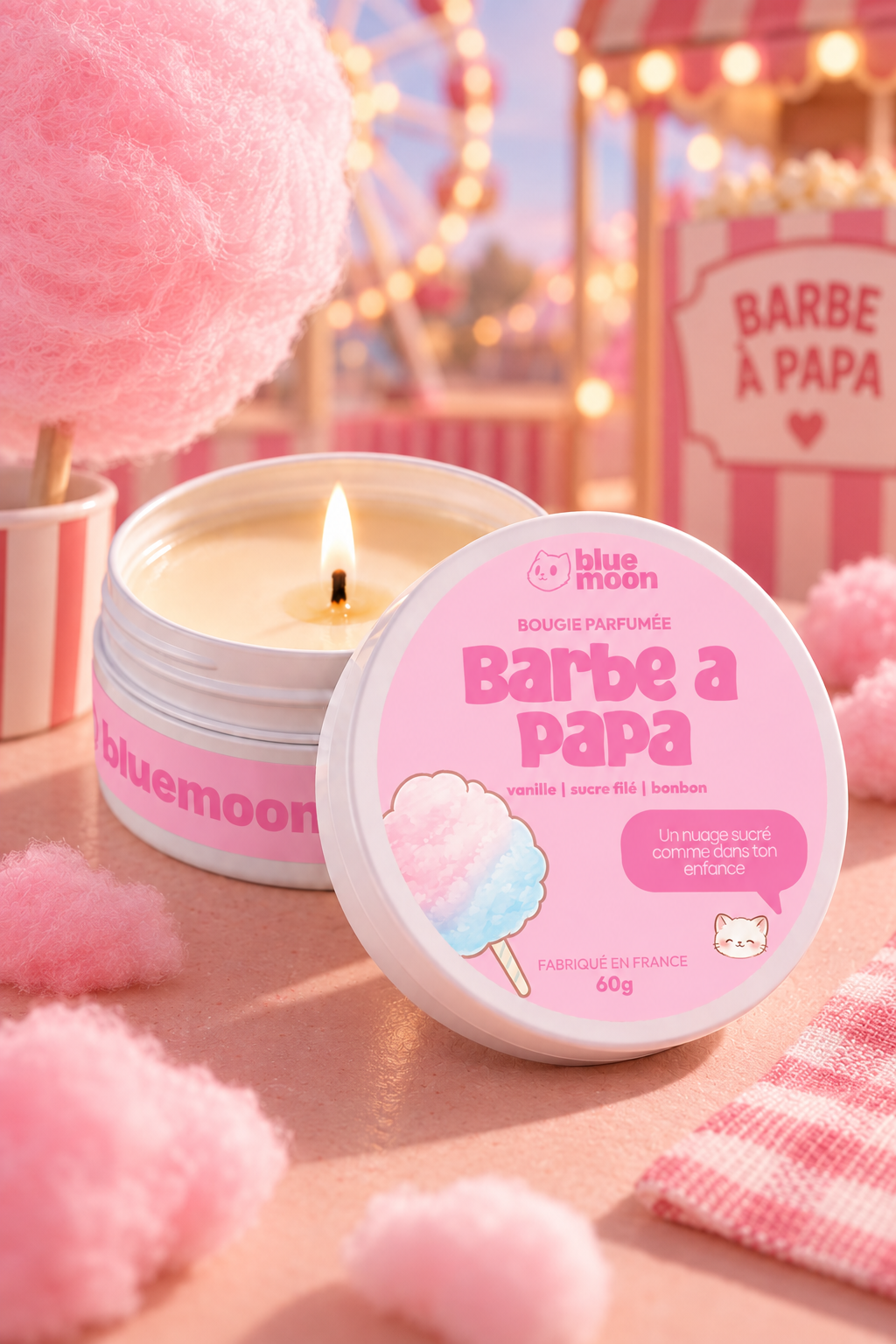 Bougie parfumée - Barbe à papa