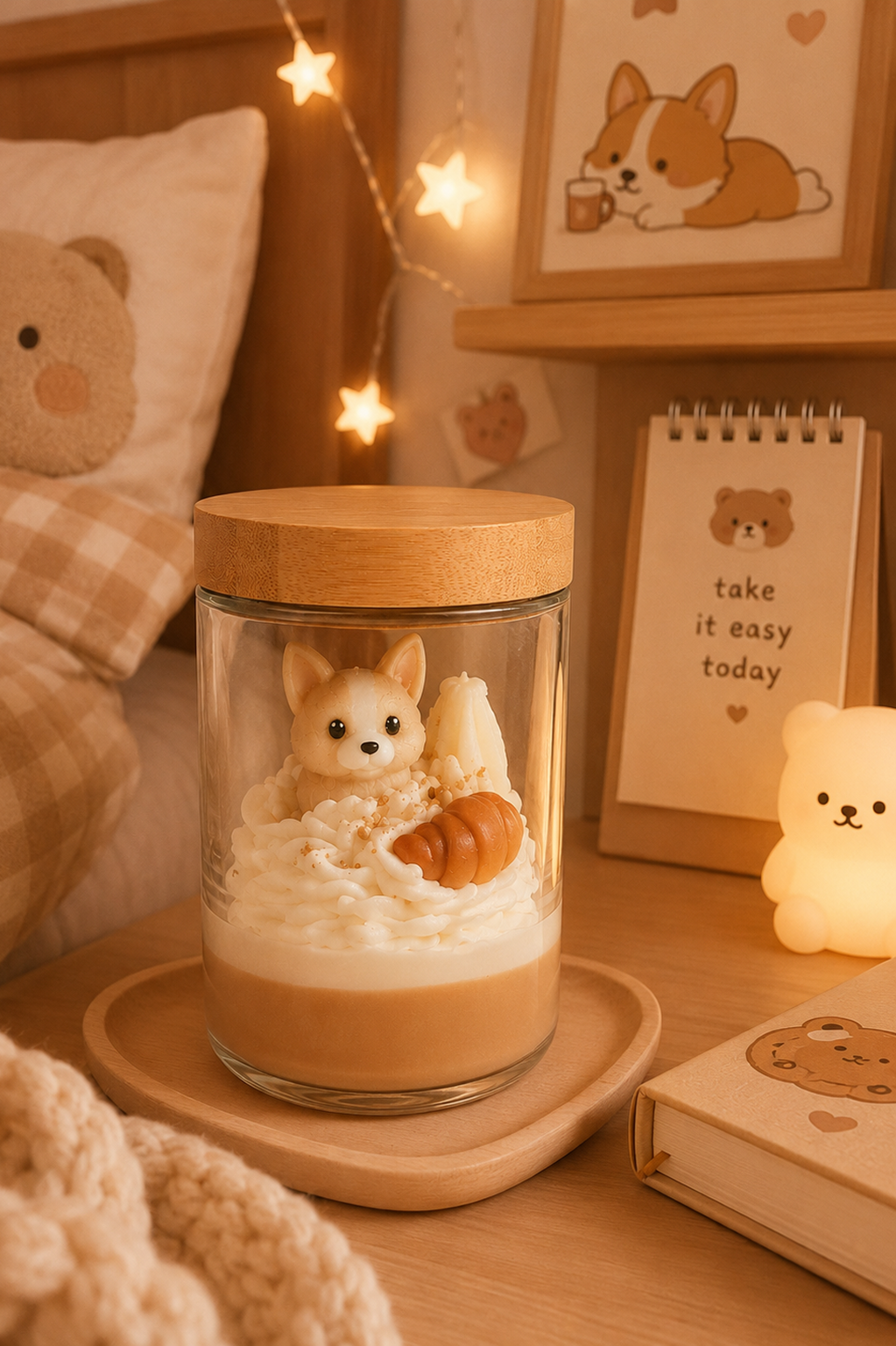 Bougie parfumée - Corgi au beurre